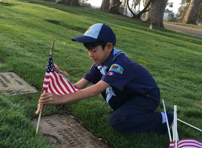 Veterans Day Flag Placement